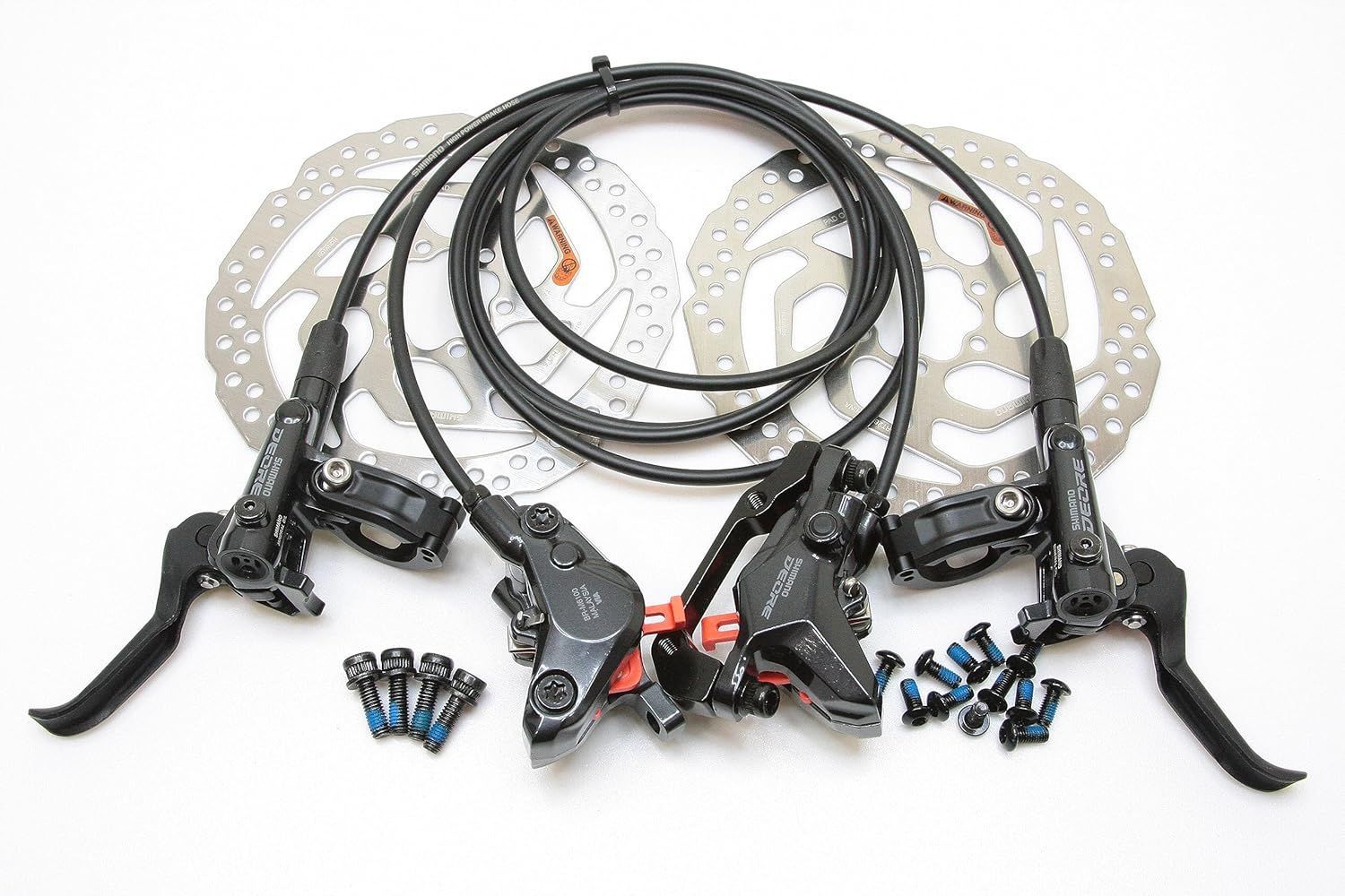 シマノ SHIMANO DEORE 高性能 油圧ディスクブレーキ BL-M6100 BR-M6100 SM-RT26 ローター付 前後セット ブラック