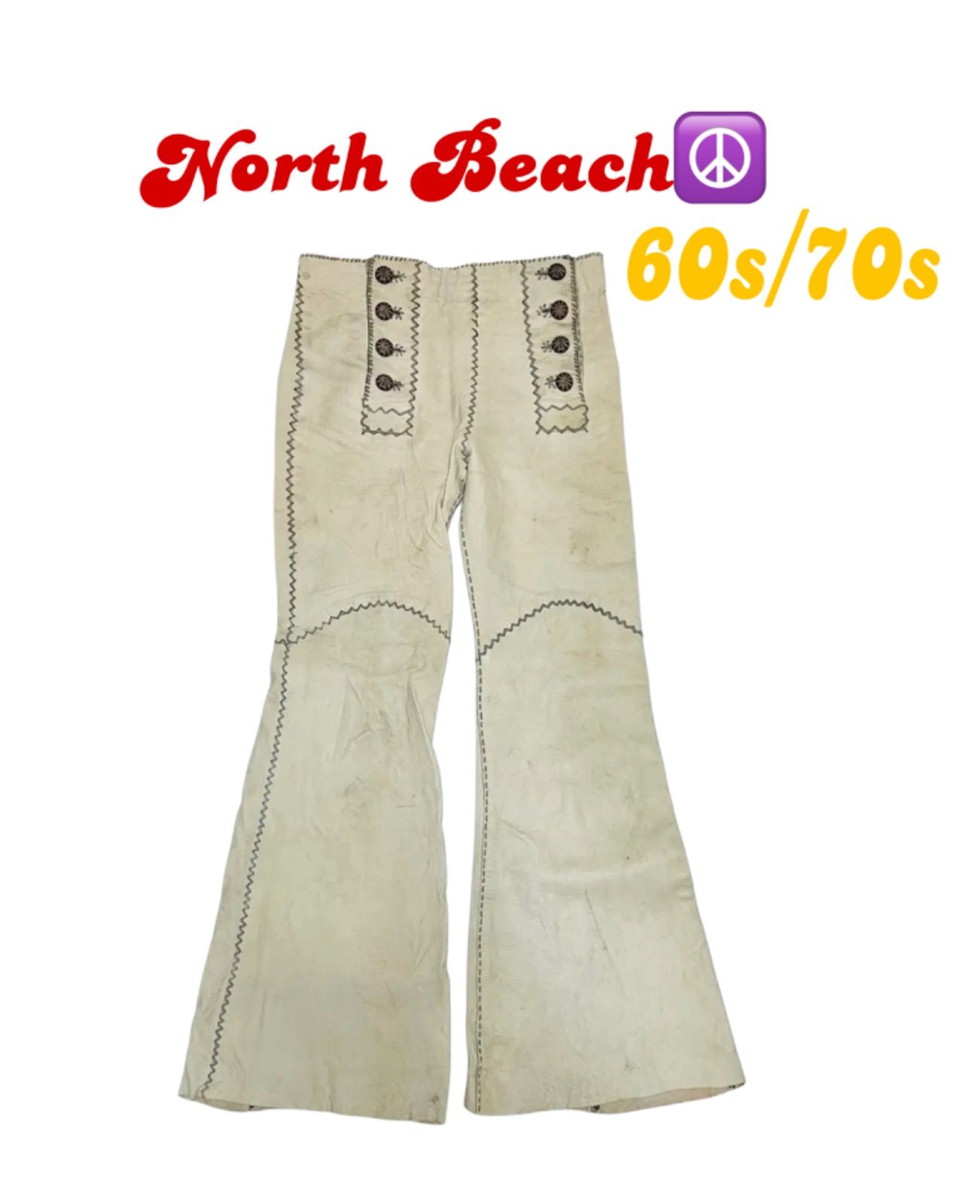 70s north beach leather ベルボトム 70s NORTH BEACH LEATHER ベルボトム レザーパンツ 70s vintage north