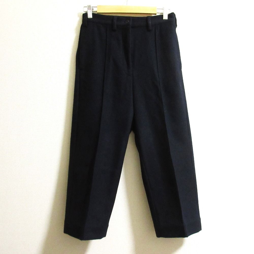 MM6 Maison Margiela エムエムシックス メゾンマルジェラ ウール スラックスパンツ S32KA0481 サイズ40 ネイビー レディース 古着