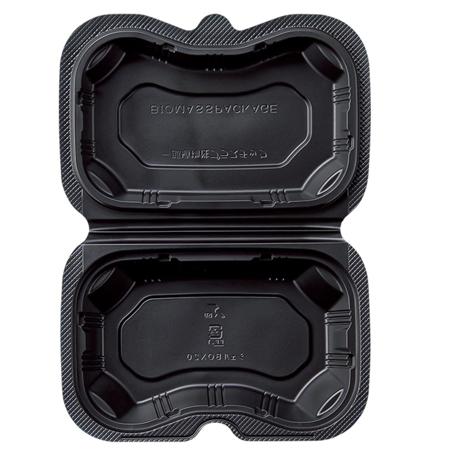 デリバリー テイクアウト ランチ 弁当 容器 内嵌合蓋 バイオデリカ シェル 使い捨て BOX20 黒 25枚入 リスパック Risupack レンジ対応 日本製 RHDT051