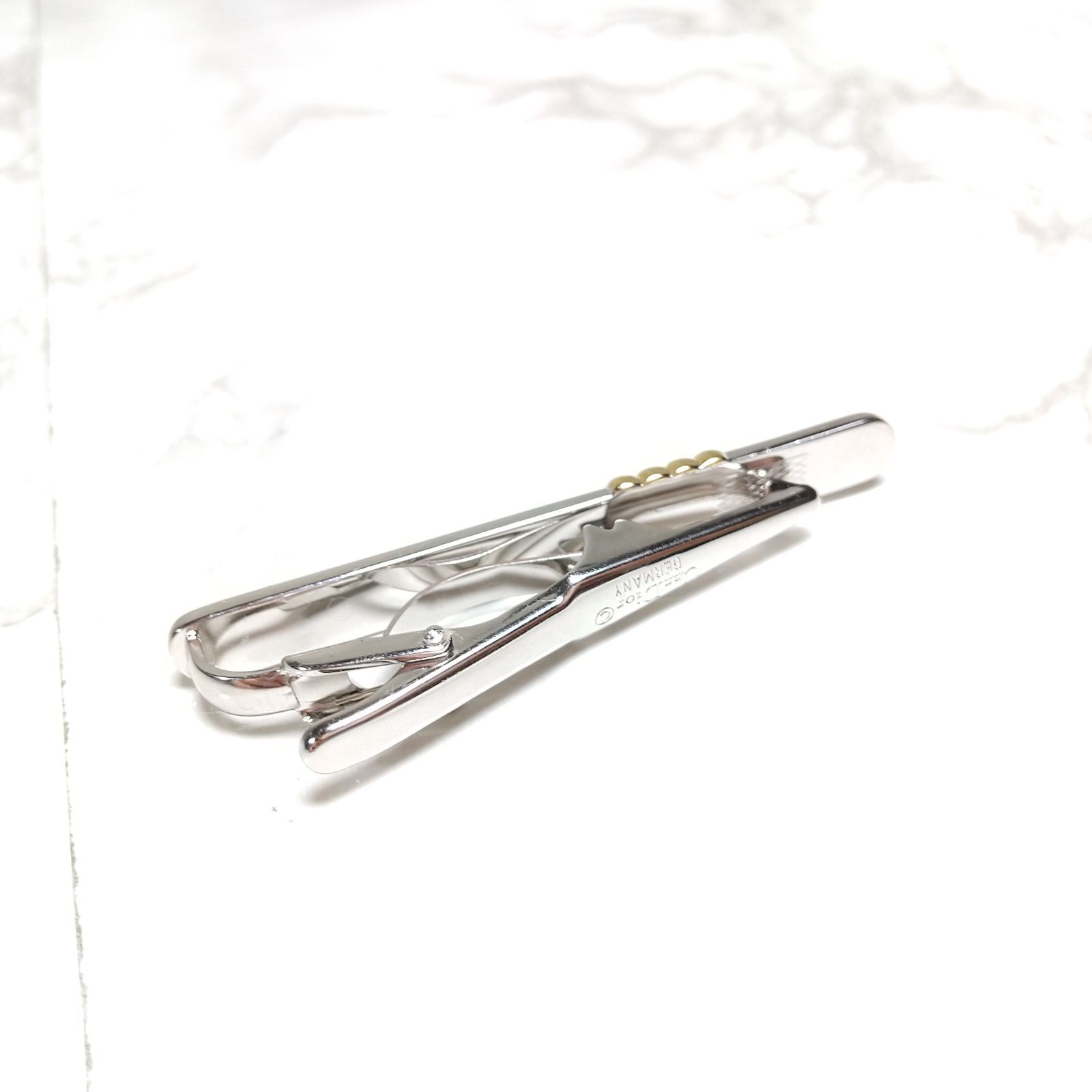美品 クリスチャンディオール Dior シルバー ゴールド ネクタイ