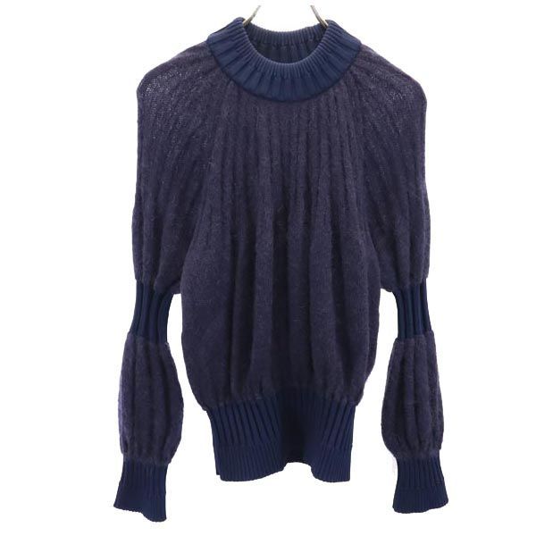 シーエフシーエル 日本製 モヘヤブレンド 長袖 セーター 1 ネイビー  