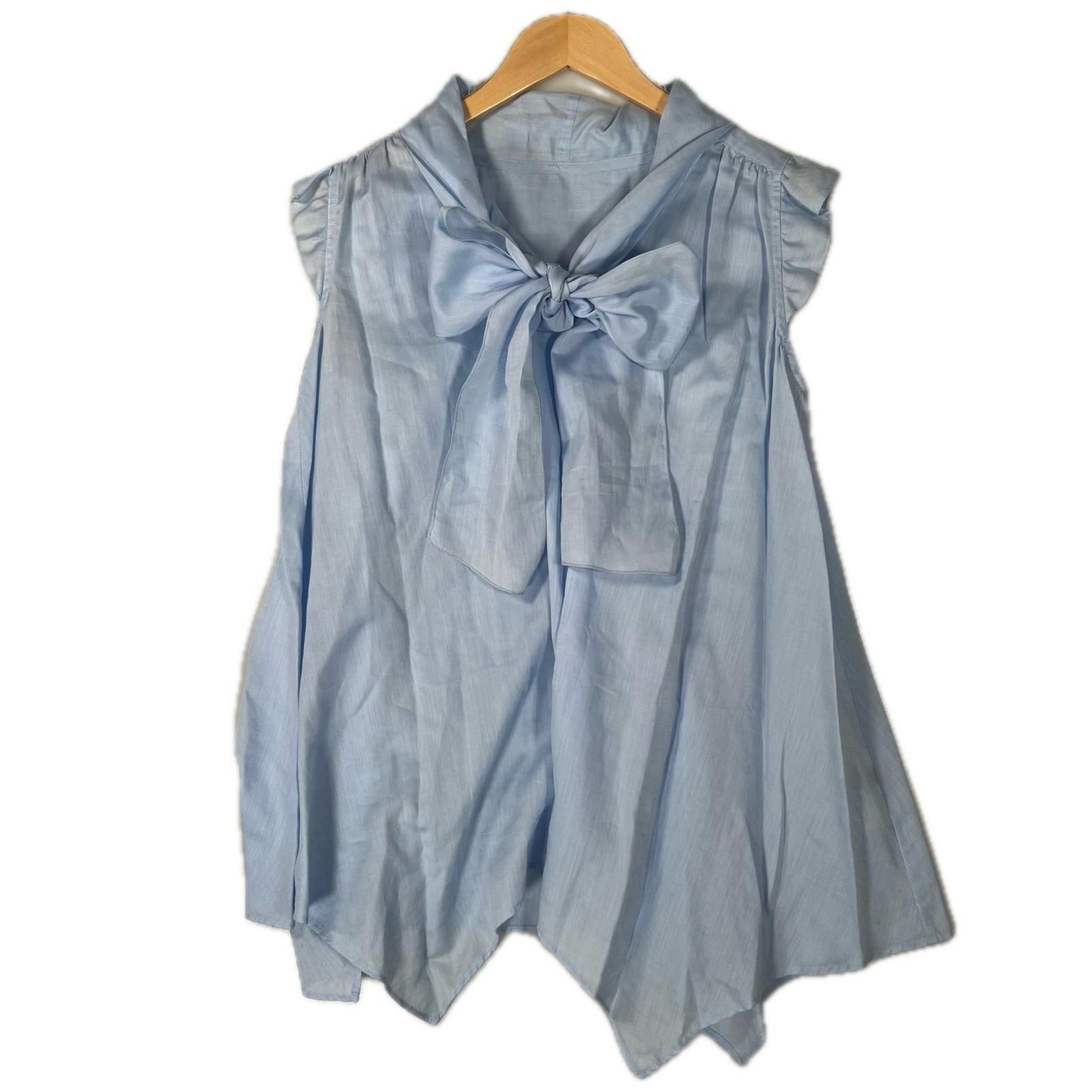 South South South South タンクトップ コットン ブルー レディース 38【古着】【中古】 South South South South レディース タンクトップ コットン ブルー 38