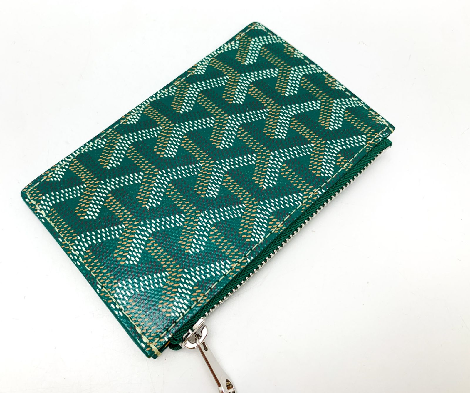 GOYARD ゴヤール カードケース グリーン 付属品完備 GOYARD 美品 ゴヤール サンピエール カードケース パスケース