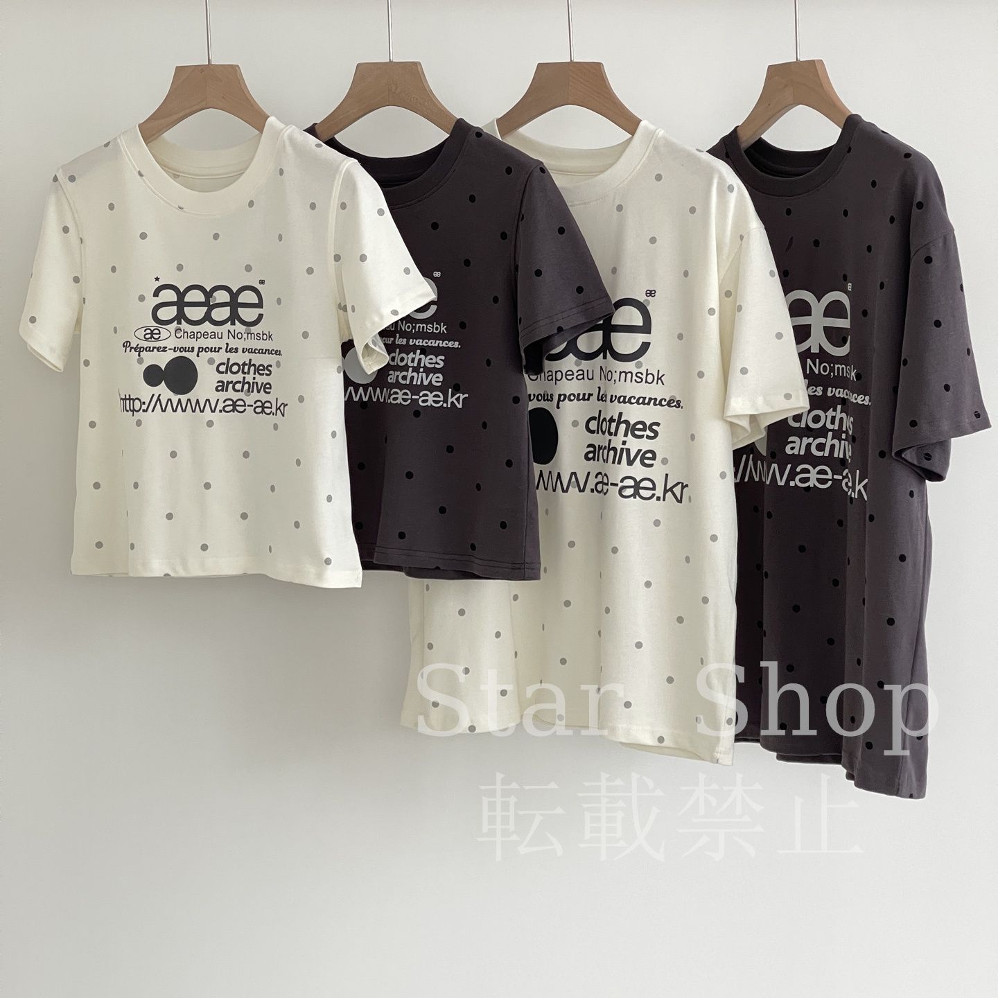 美品 韓国 AEAE エーイーエーイー WEB LOGO DOT CROP T-SHIRTS