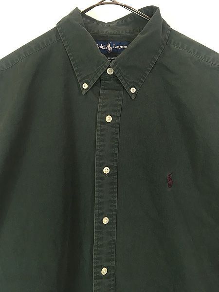 Poloラルフローレン◇BLAIRE ツイル素材 半袖B.Dシャツ◇グリーン系
