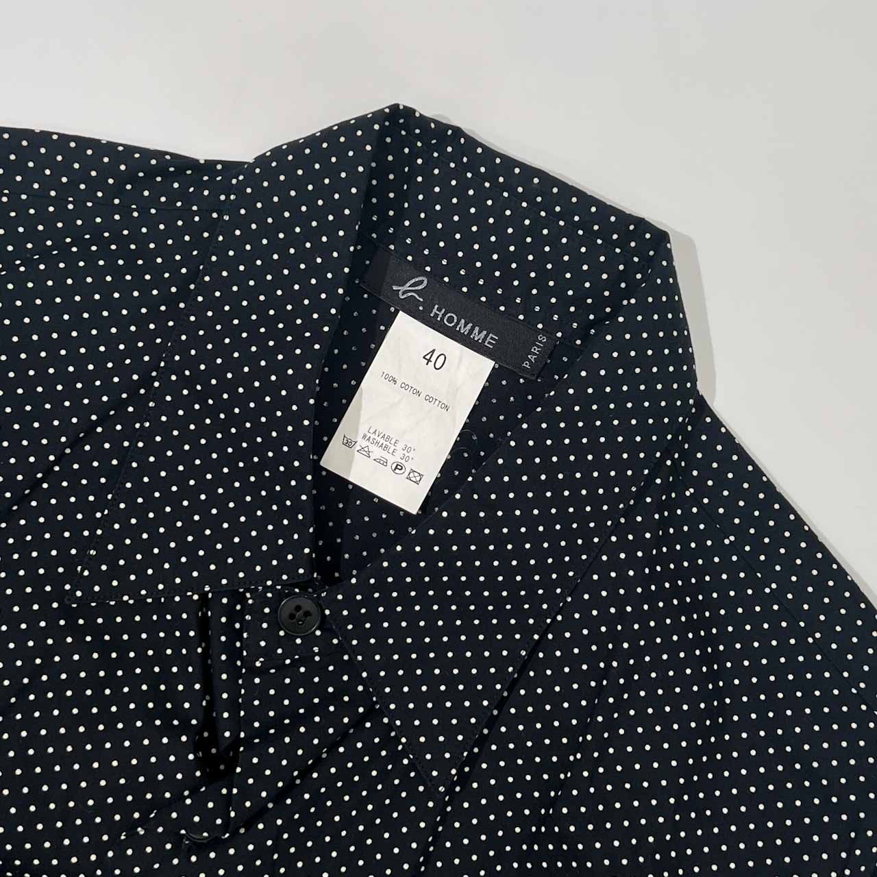 agnes b. homme 19SS オープンカラーシャツ-Black/38 UQ25 CHEMISE シャツ（JJ42UQ25000