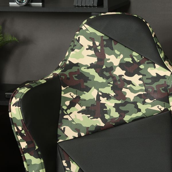 カモフラージュ柄リクライニングチェア フットレスト GR グリーン 組立品 代引不可 MARWIL-DEMENAGEMENTS_CH