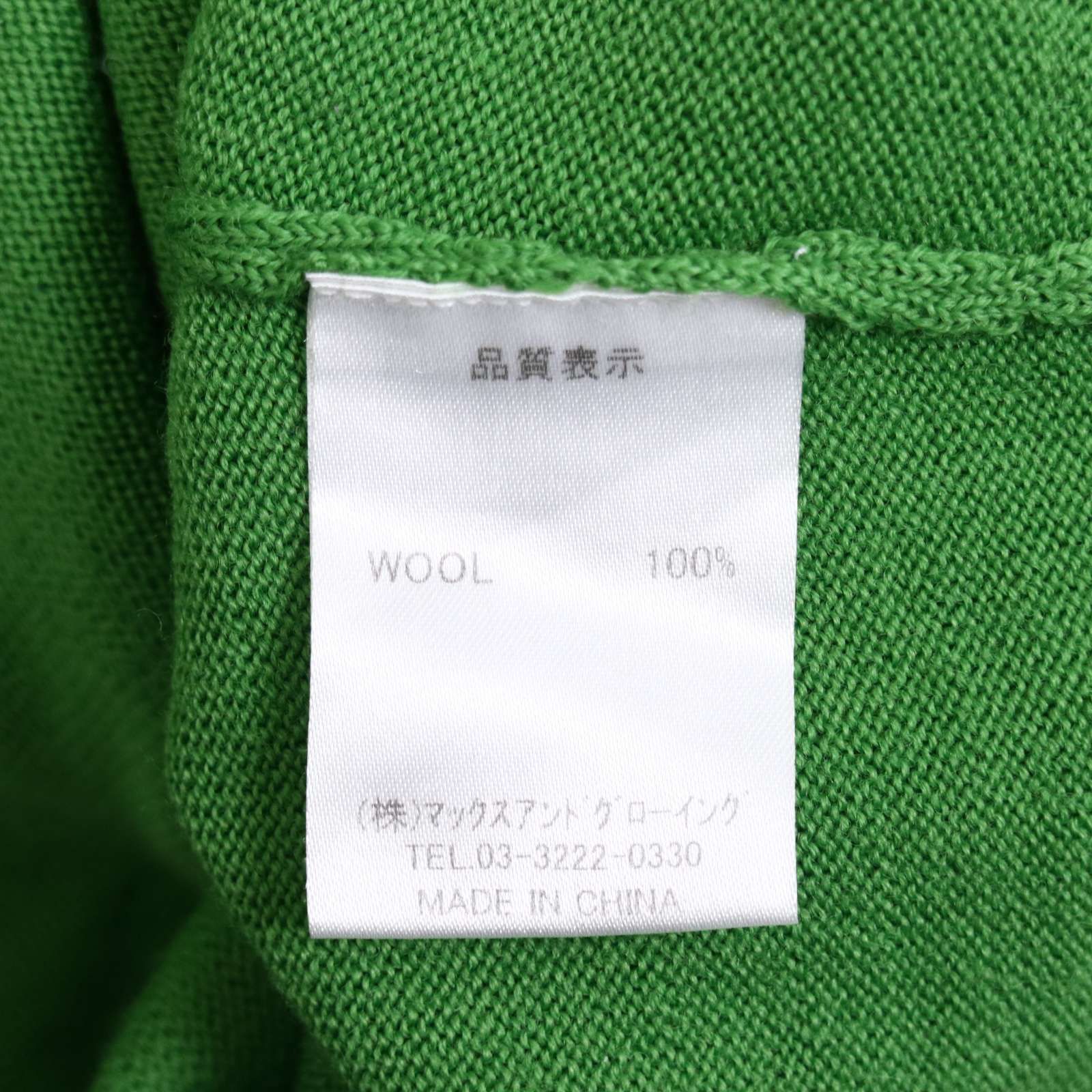 ZOY ゾーイ ゴルフ 秋冬 ウール100％☆ ロゴ刺繍 セーター V