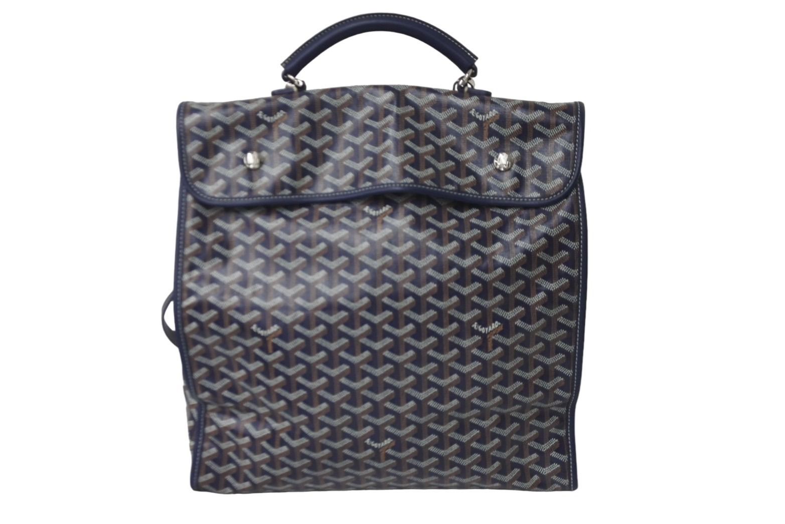 極美品 GOYARD ゴヤール バックパック リュック サン レジェ ヘリンボーン柄 ネイビー 中古 60767 - メルカリ