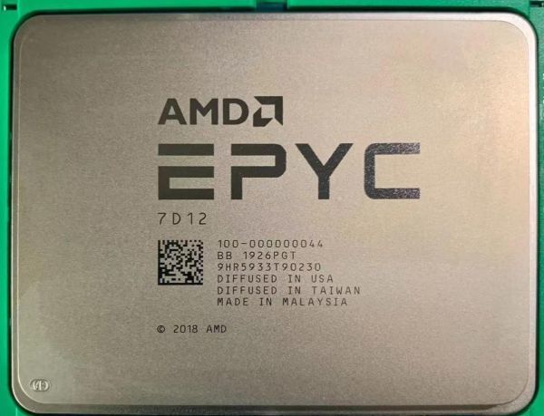 AMD EPYC 7D12 32C 1.1GHz 2.4GHz 128MB Socket SP3 1P 181W Server Rome