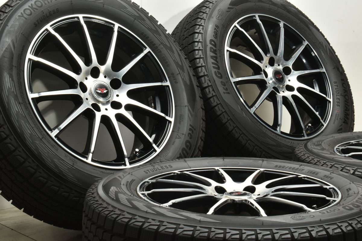 バリ溝 TEAD 17in 7J 40 PCD114.3 ヨコハマ アイスガードG075 225 65R17 ハリアー CX-5 CX-8 エクストレイル レガシィアウトバック