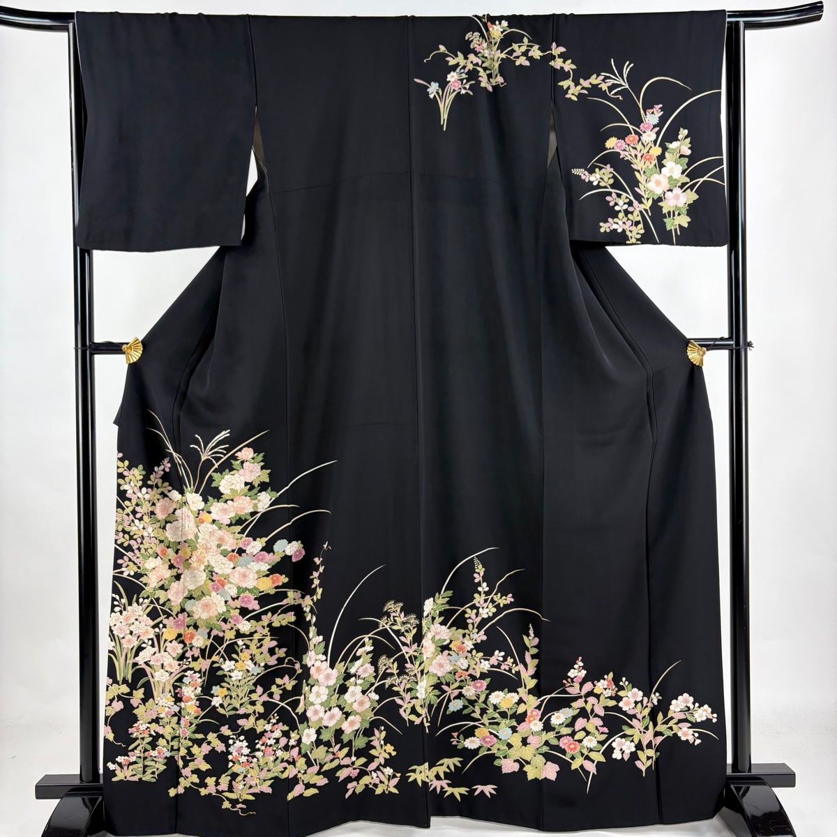 訪問着 身丈163cm 裄丈66cm 正絹 秀品 【中古】（振袖 身丈163cm 裄丈  