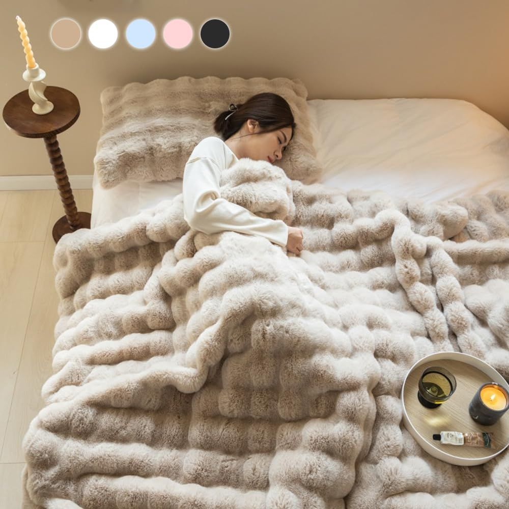 VERILADY 毛布 ふわとろ毛布 ふわもこ毛布 ブランケット 柔らかく肌触 ふわふわ モコモコ 冷え対策 洗える おしゃれ 静電気防止 暖かい 厚手 冬用 160x200ブラウン