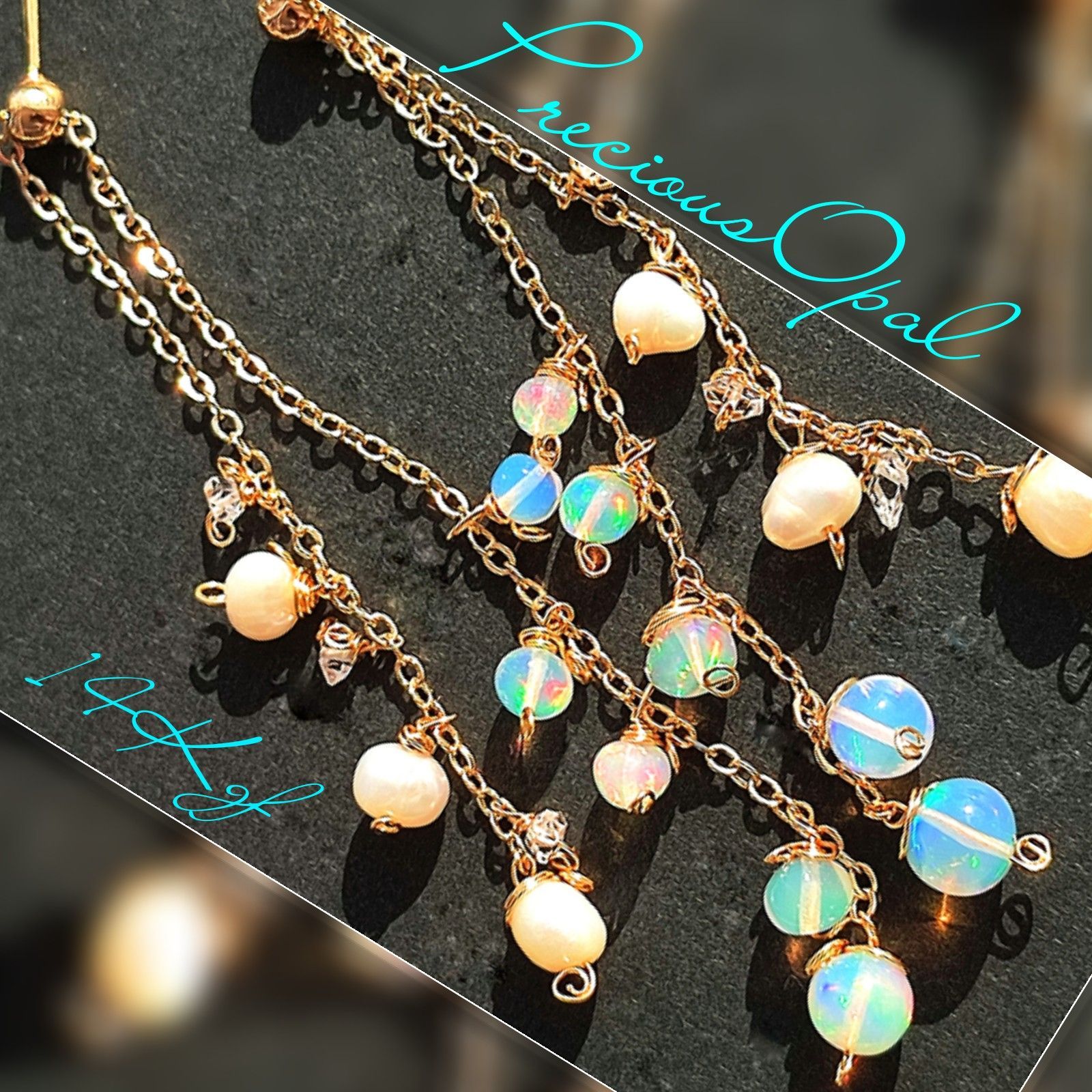 Right119様 14kgf 最高品質全遊色プレシャスオパール ピアス - メルカリ 