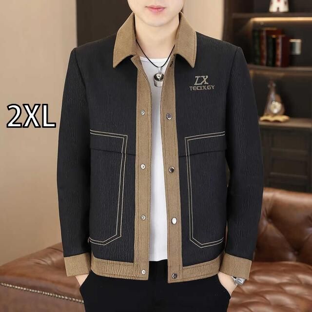 うさと服　ショート丈ジャケット 2XL]春 コーデ メンズ 用 服 シンプル ファッション オシャレ 大人