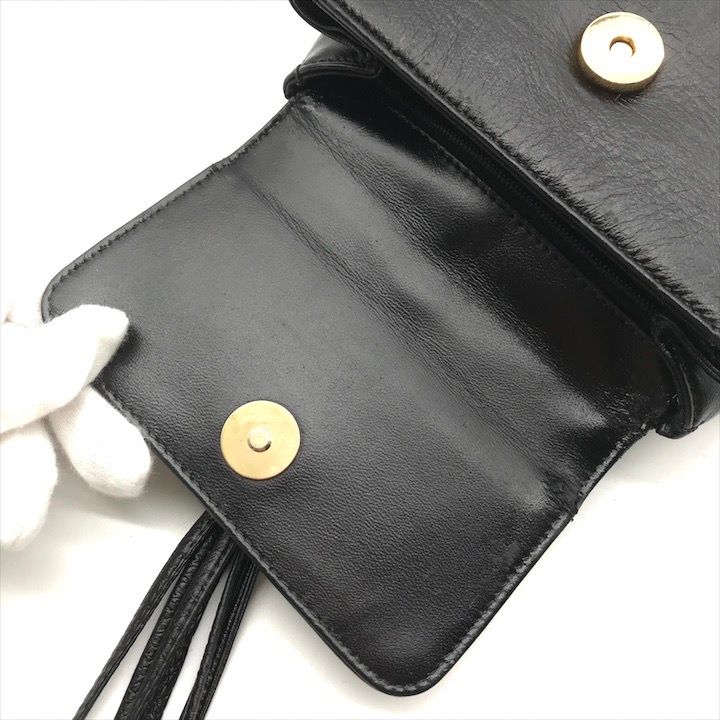良品 CHANEL シャネル グリポア カラー ストーン レザー ショルダー