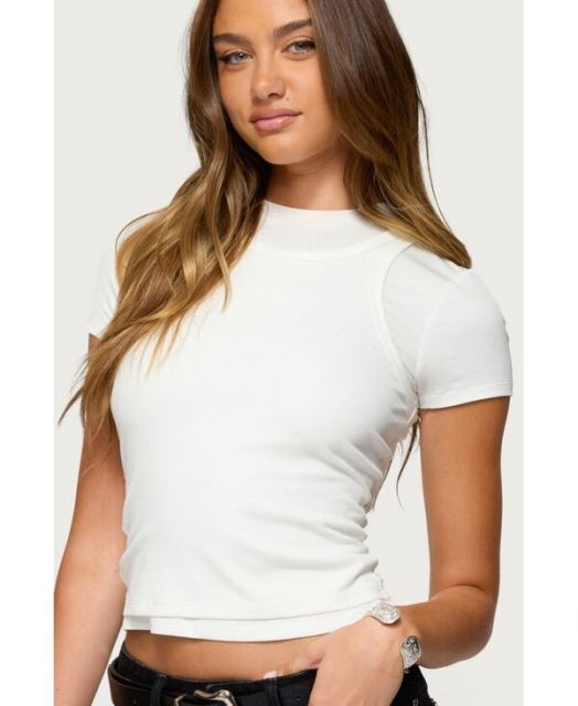 送料無料 アディクテッド レディース シャツ トップス Women s Devlin Layered T Shirt White