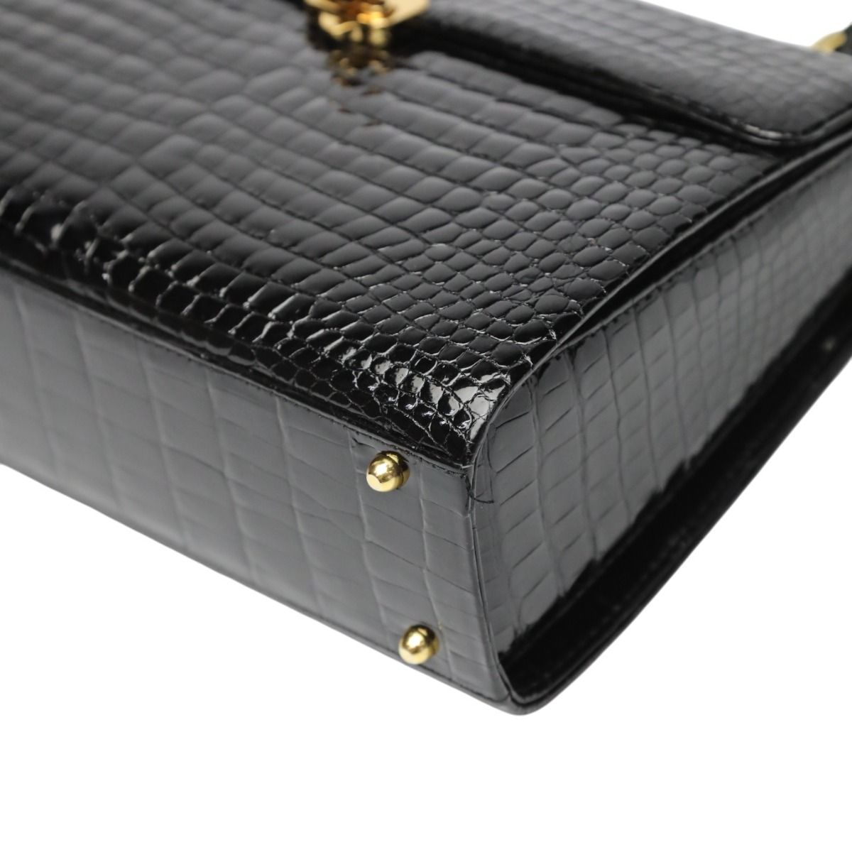 クロコダイル ゴールド金具 ハンドバッグ JRA ハンドバッグ CROCODILE