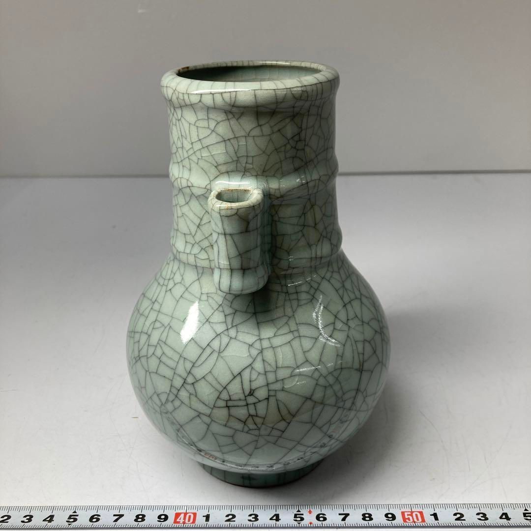 中国美術 青磁哥窯 花瓶 高さ19㎝ 東な6-0416① - メルカリ