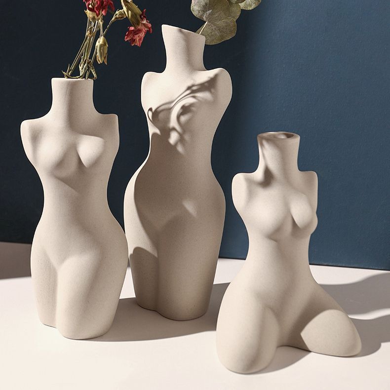 激安で季節を先取り。 ボディーアート わび?さび風 花瓶 セラミック製