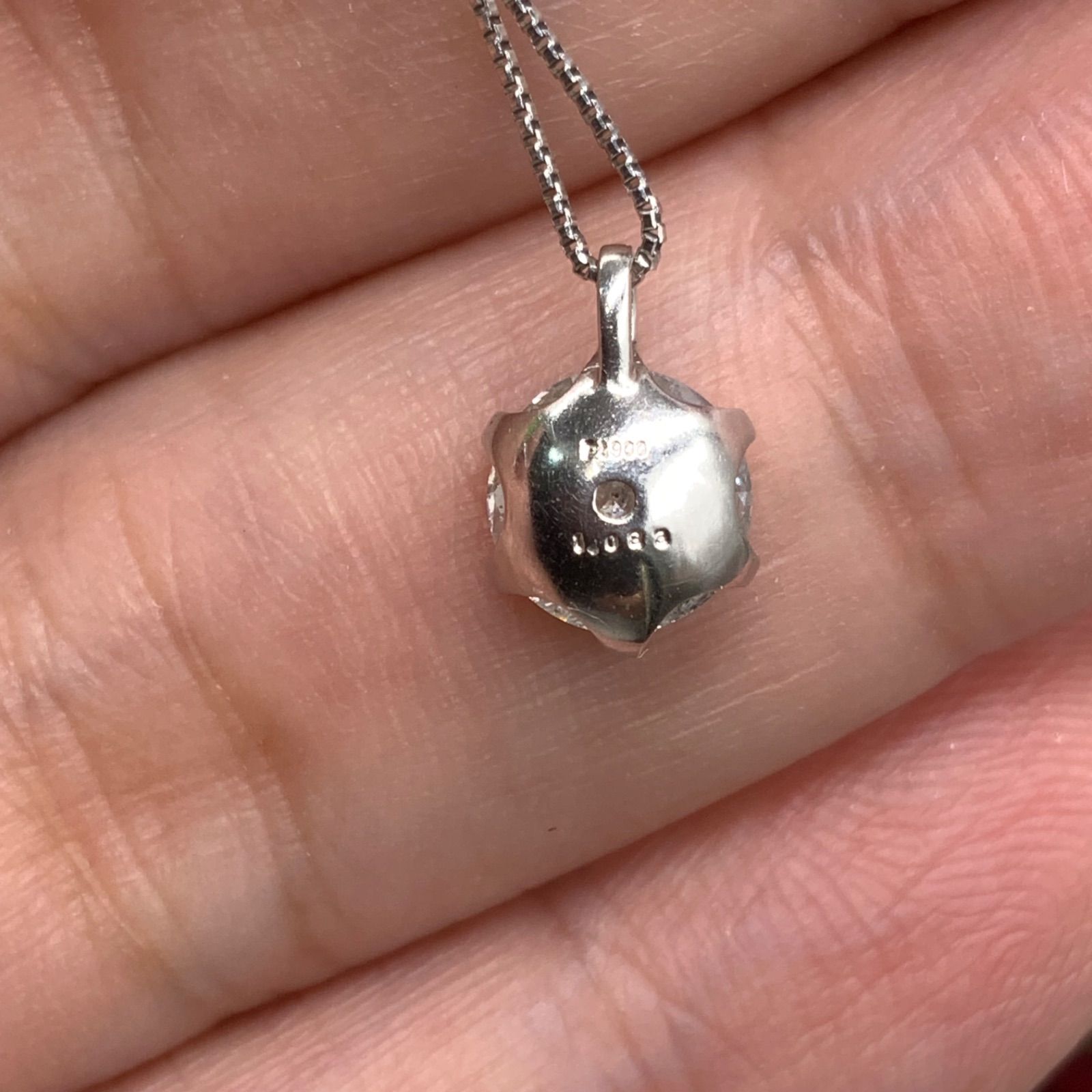 pt850 ダイヤ ネックレス 1ct 2.2g 約51cm