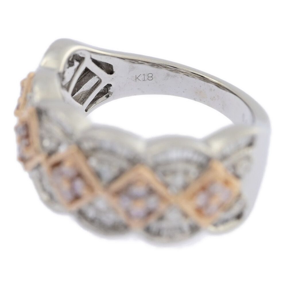 0.43ct/ピンクダイヤモンド カラーレスダイヤモンド リング