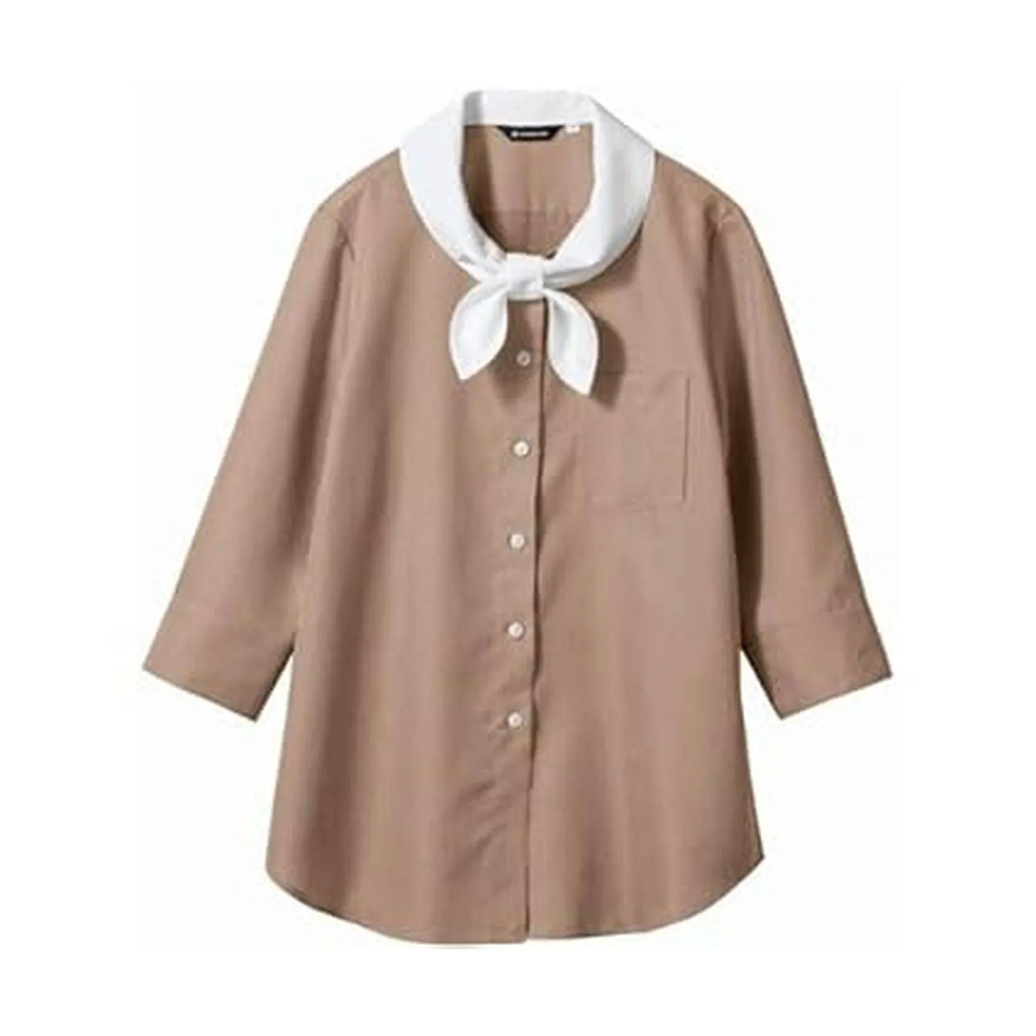 ブラウス(レディス・7分袖) 13号 WC2231-7(ブラウンチェック)