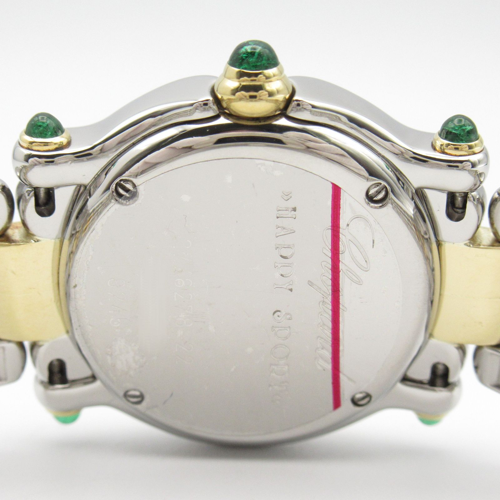 CHOPARD ショパール ハッピーダイヤ 5Pダイヤ ラグダイヤ 4527 レディース WG/革 腕時計 クオーツ シルバー文字盤 Aランク 中古 銀蔵