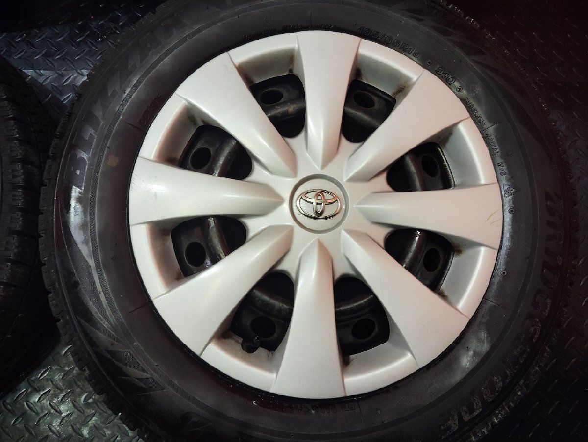 BS BLIZZAK VRX2 195/65R15】スタッドレス【トヨタ 純正ホイール 15 