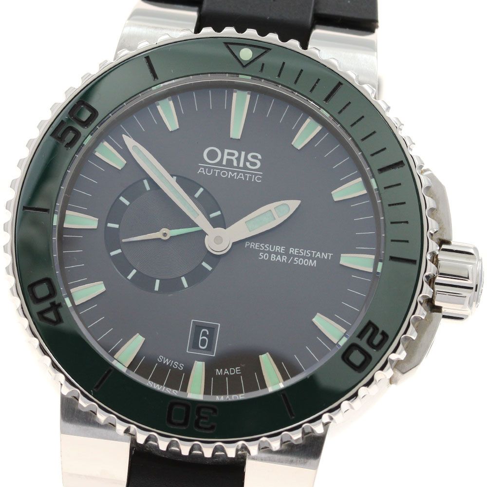 オリス ORIS 01 743 7673 4157-07 8 26 01PEB アクイス デイト 自動巻き メンズ 保証書付き_902428