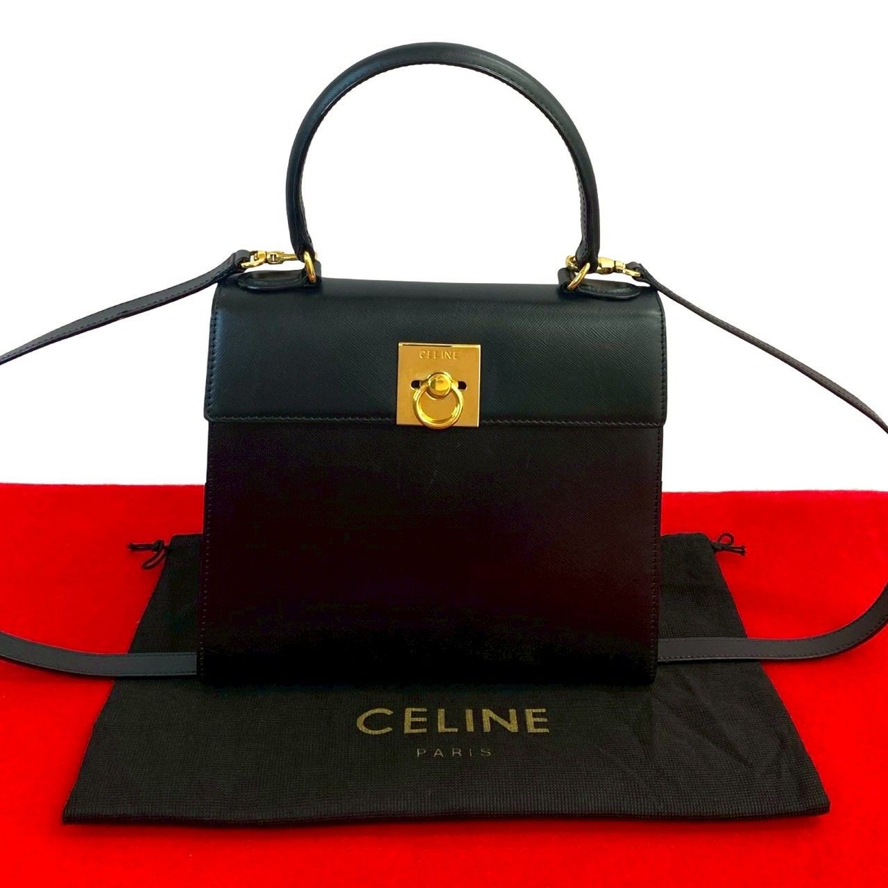 セリーヌ　ビンテージ　バッグ CELINE ほぼ未使用 セリーヌ ヴィンテージ マカダム ブラゾン