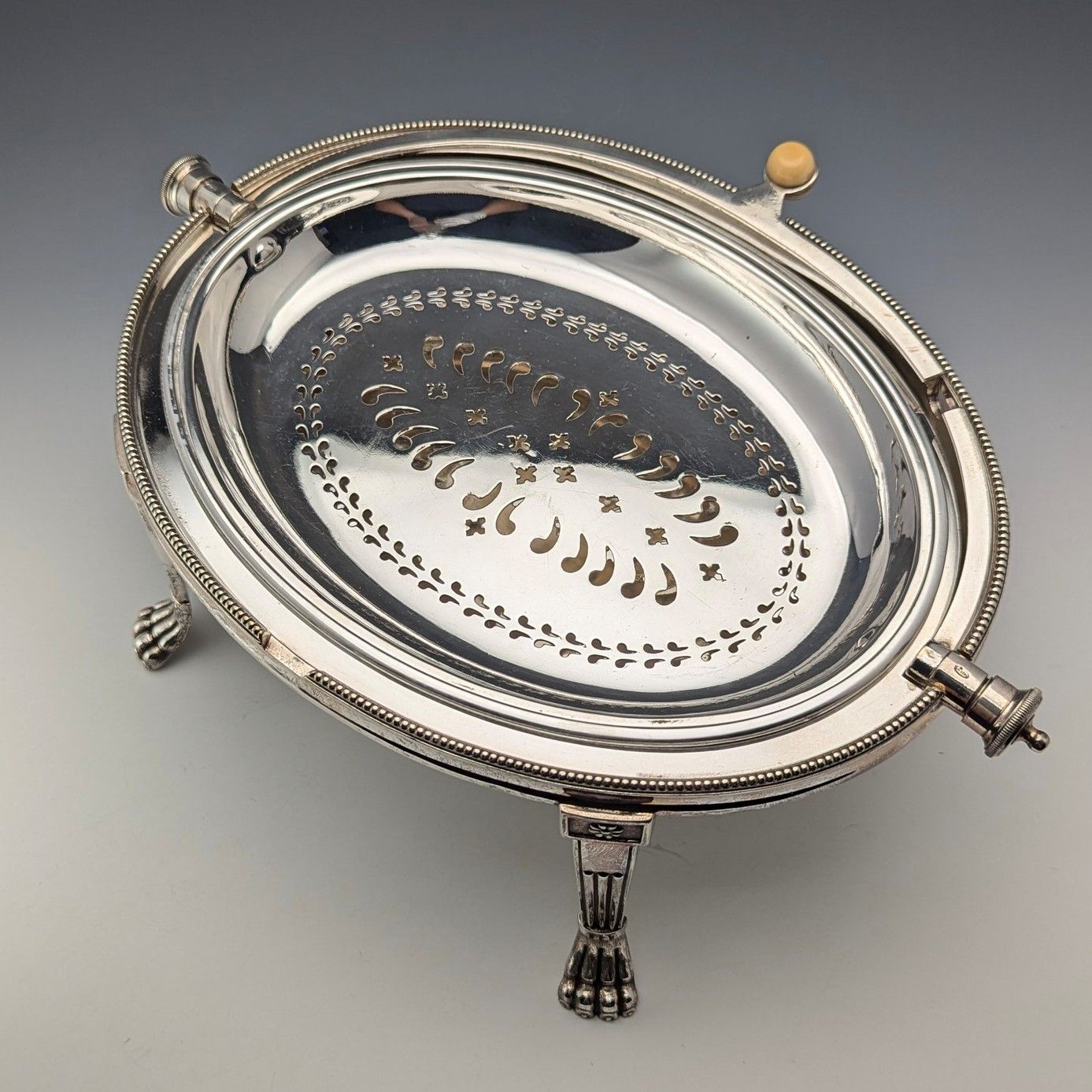 1900年頃 英国アンティーク シルバープレート製 ブレックファーストディッシュ WALKER&amp;HALL 1900年頃 英国アンティーク シルバープレート製 ブレック