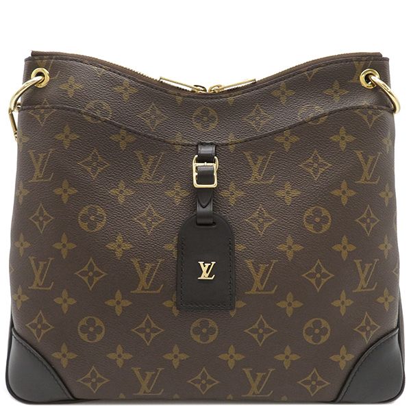 ルイヴィトン LOUIS VUITTON ショルダーバッグ オデオン NM MM モノグラムキャンバス レザー モノグラム×ノワール ゴールド金具 茶 黒 M45352 RFID 保存袋
