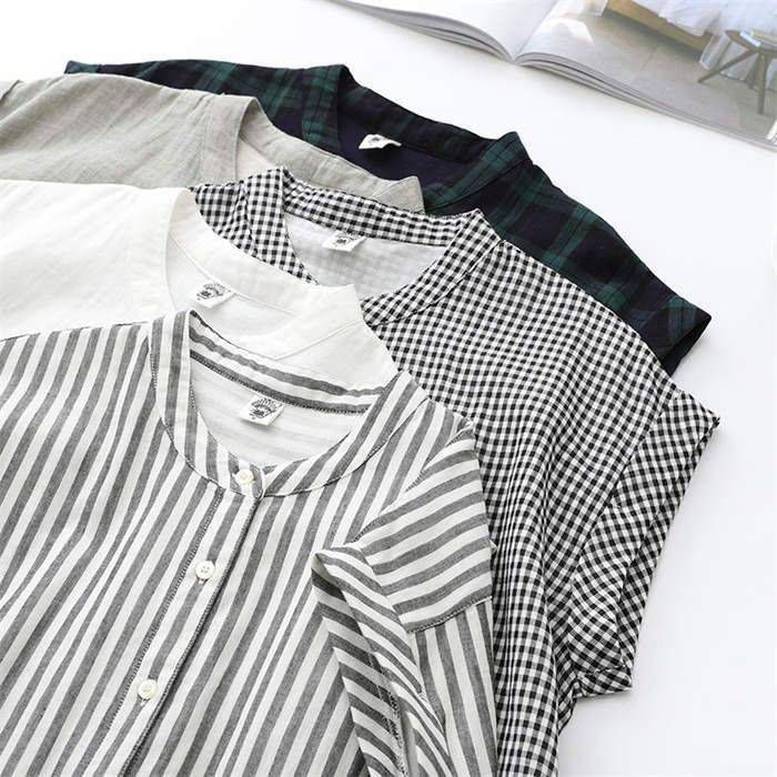 シャツ レディース 即購入OK 夏 春 綿 コットン ノースリーブ