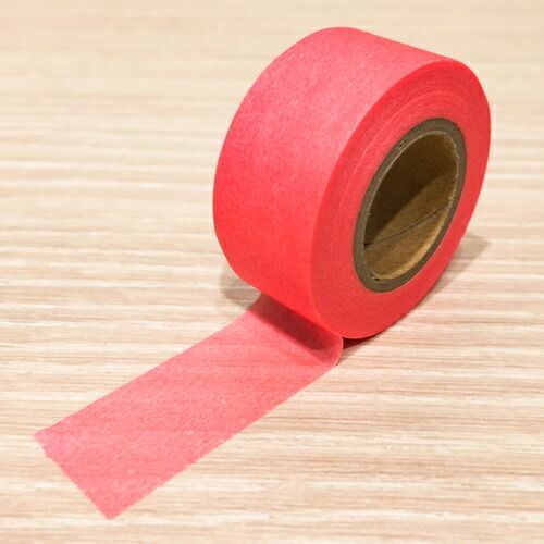 まとめ マークス マスキングテープ ベーシック 無地 ネオンレッド MSTMKT07-RE ×50セット