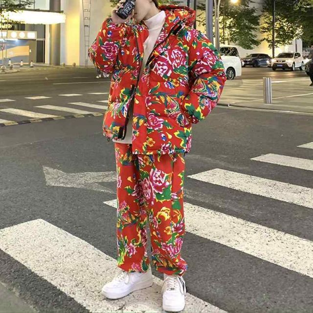 種類74：XL/N：青いスーツ 秋冬 コーデ メンズ  服 シンプル ファッション オシャレ 大人 かっこいい 大きいサイズ ストリート 紳士服 花 ジャケット アウター 綿服 ユニセックス 男女共 綿 カ