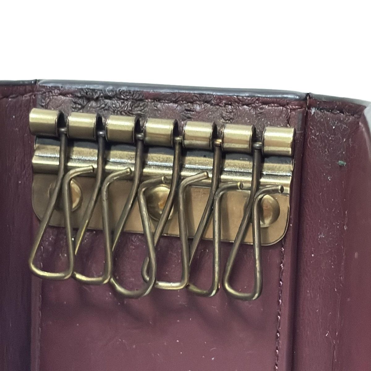 COACH(コーチ) キーケース - 6419 ベージュ×レッド×マルチ 6連