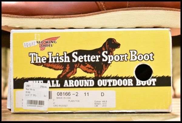 11D 箱付 美品 犬タグ復刻 19年】レッドウィング 8166 アイリッシュ