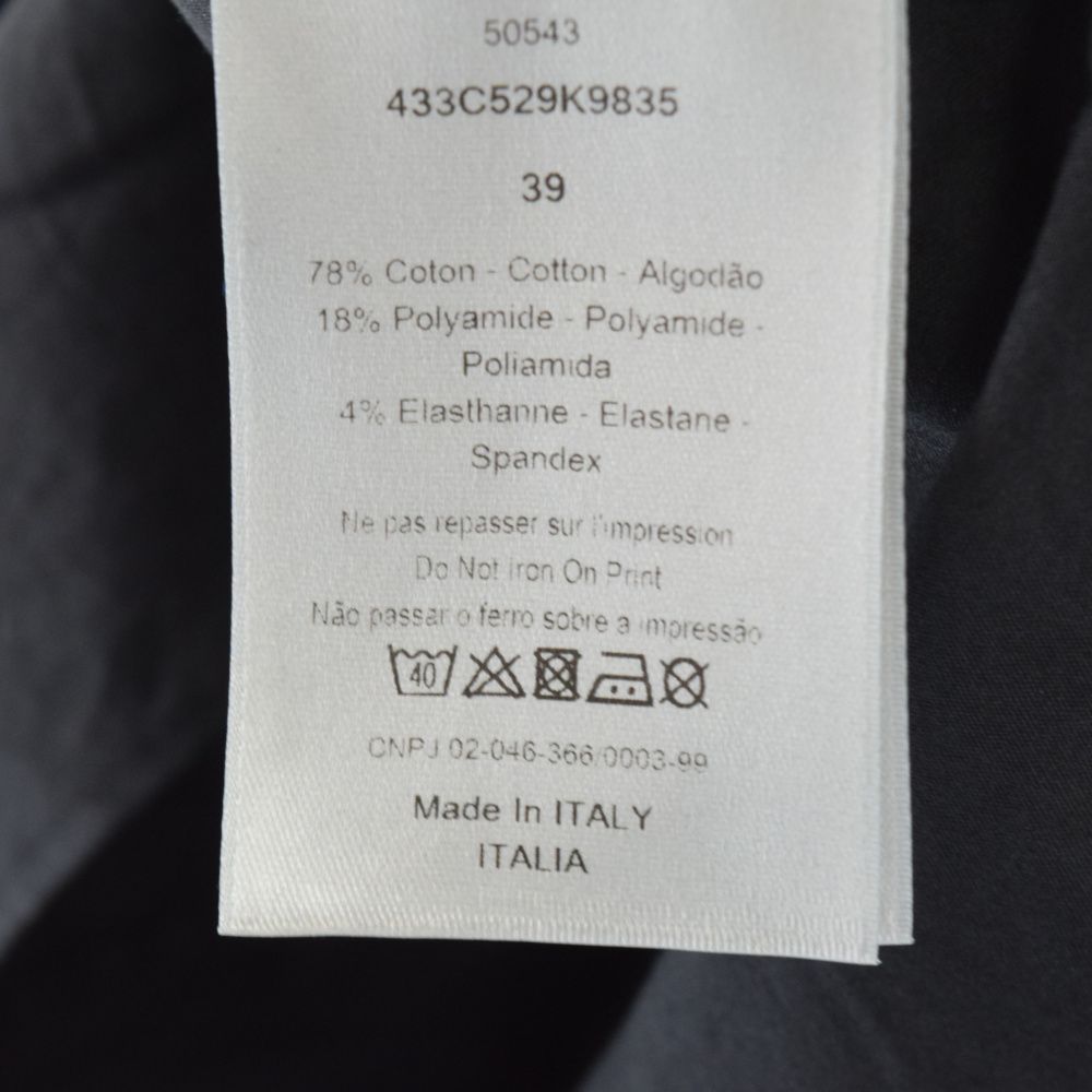 DIOR ディオール 18AW カラートライバルプリントbee刺繍シャツ ブラック 433C529K9835