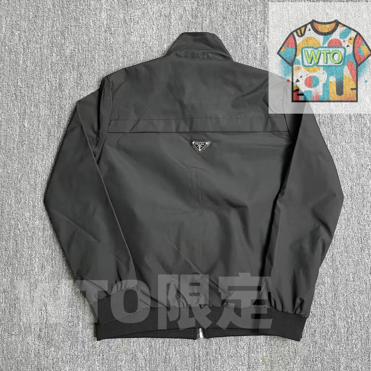 PRADA ナイロンブルゾン プラダ PRADA ナイロンパーカー ブルゾン 黒 44 アウター ワン
