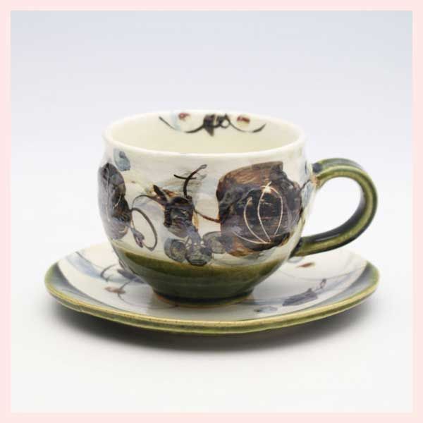 1776 有田焼畑萬陶苑 色鍋島内山水岩牡丹 茶器セット急須1 湯呑み 蓋