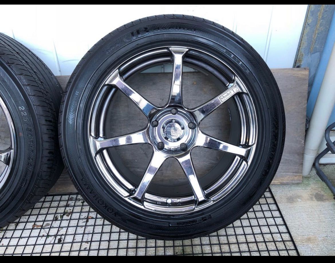 ヨコハマ AVS MODEL T7 8J+38 17インチ タイヤホイール 4本