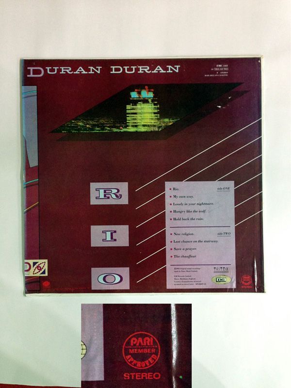 【今だけ価格！】激レア！ LP DURAN DURAN/RIO フィリピン盤_1 今だけ価格！】 激レア！-LP--DURAN-DURAN---RIO-Philippines