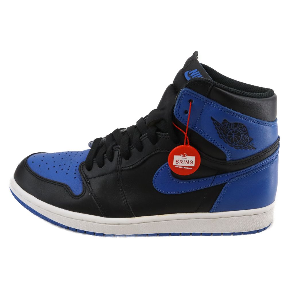 NIKE (ナイキ) AIR JORDAN 1 RETRO HIGH OG ROYAL 555088-007 エアジョーダン1レトロハイオージーロイヤル ハイカットスニーカー ブラック/ブルー US9.5/27.5cm