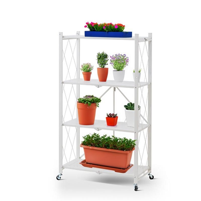 定番人気，100%新品】 ラック 折りたたみ 4段 すぐに使える (本体完成