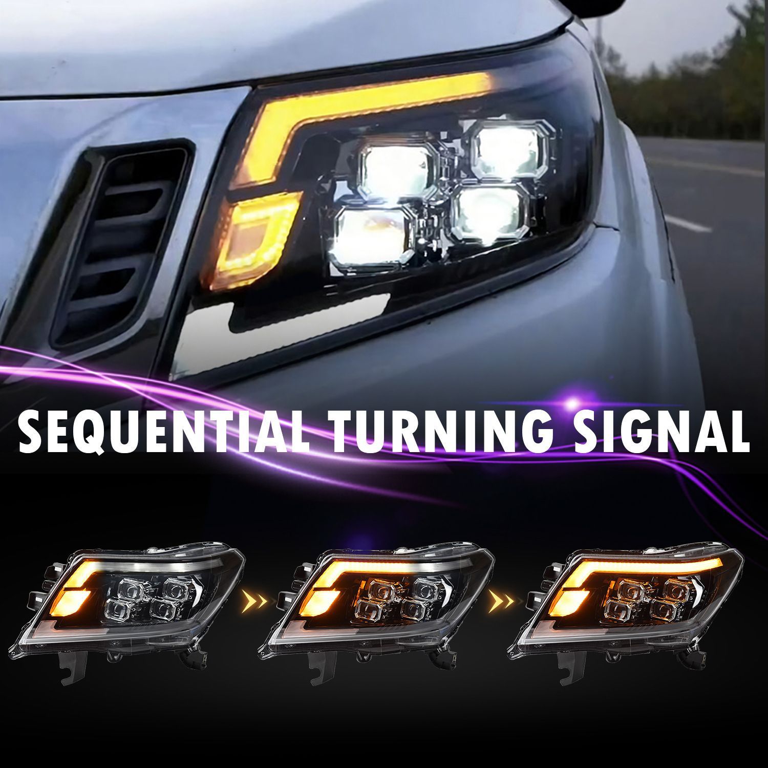 ナバラ NAVARA LEDカスタムヘッドライト 2015-2020年式対応 左右セット ドレスアップ仕様