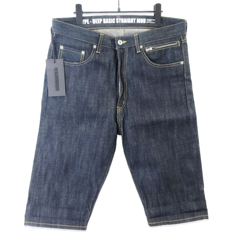 美品 NEIGHBORHOOD ネイバーフッド デニムハーフパンツ 121DCNH-PTM18 RIGID.DP BASIC MOD/14OZ-PT  ショーツ インディゴ L20019628 - メルカリ