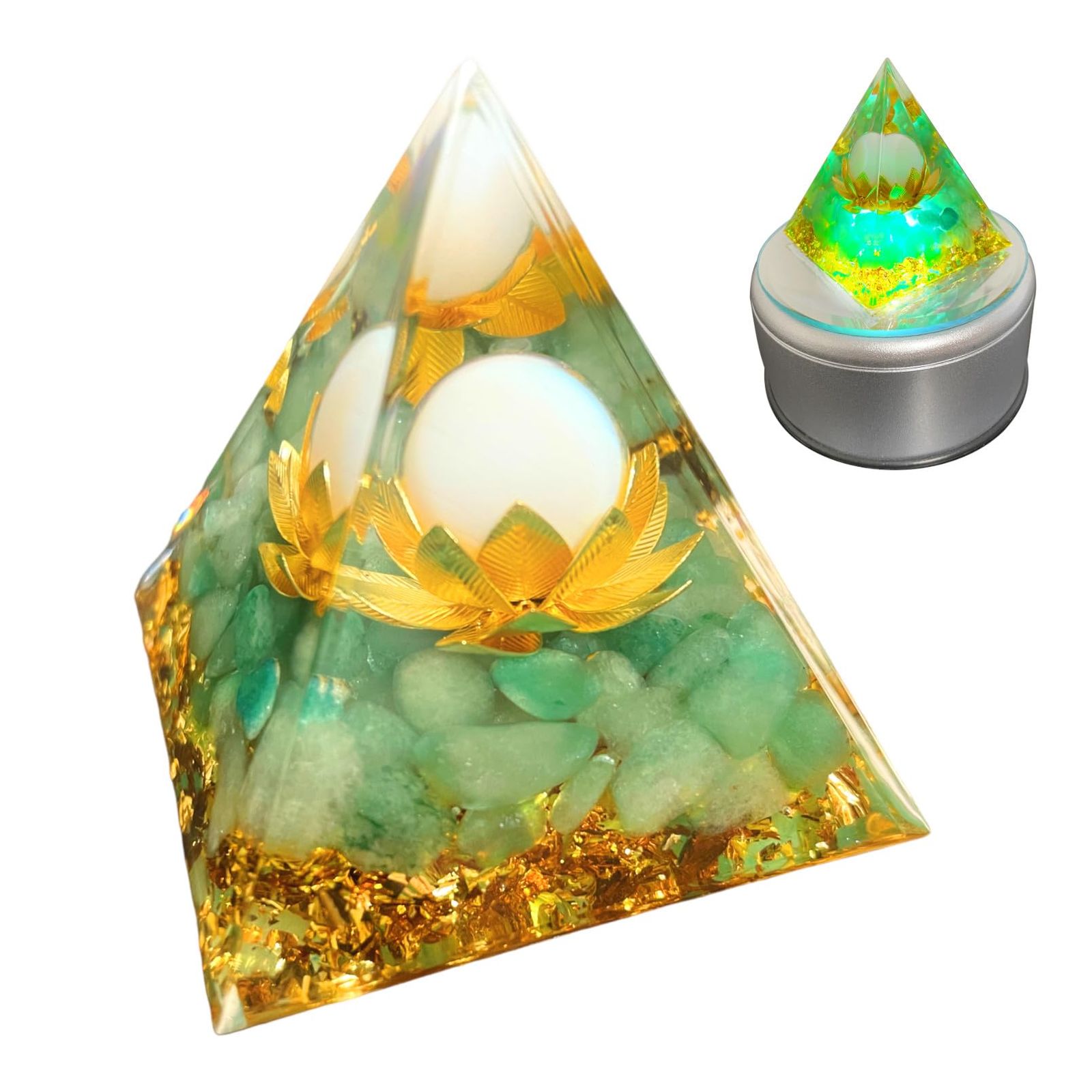 癒しのオルゴナイト❤️ラベンダー翡翠＋アメジストのフレンチクルーラー♡