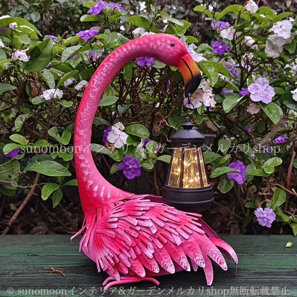 ガーデン 庭 雑貨 ソーラー アニマル ライト ガーデン雑貨 お洒落 鳥 かわいい フラミンゴ おしゃれ ガーデンインテリア ガーデニング 2ペア ペア 太陽光 4-7 庭の装飾 インテリア STEELWINDOWSANDDOORS_COM